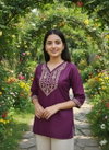 SI 291 Sulb Cotton With Embroidery Work Short Kurti Collection Suppliers In India
